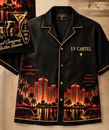 Old Vegas Penthouse Camp Shirt concept image